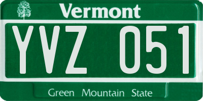 VT license plate YVZ051
