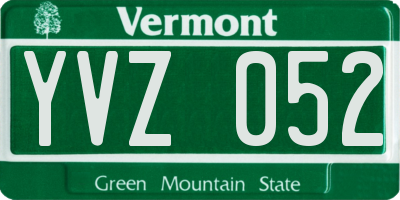 VT license plate YVZ052