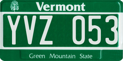 VT license plate YVZ053