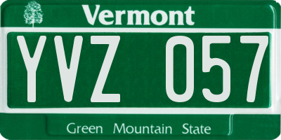 VT license plate YVZ057