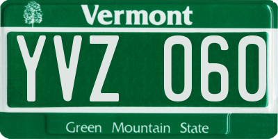 VT license plate YVZ060