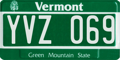 VT license plate YVZ069