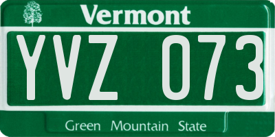 VT license plate YVZ073