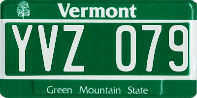 VT license plate YVZ079
