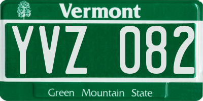 VT license plate YVZ082