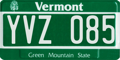 VT license plate YVZ085