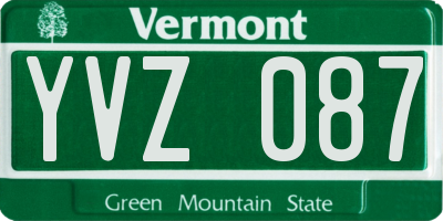 VT license plate YVZ087
