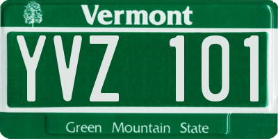 VT license plate YVZ101