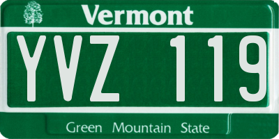 VT license plate YVZ119