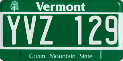 VT license plate YVZ129