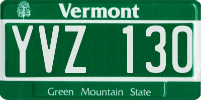 VT license plate YVZ130
