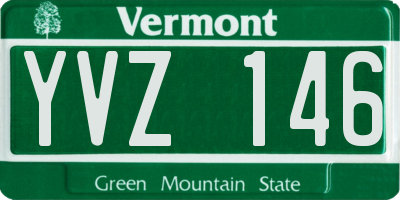 VT license plate YVZ146