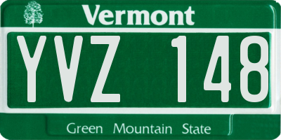 VT license plate YVZ148