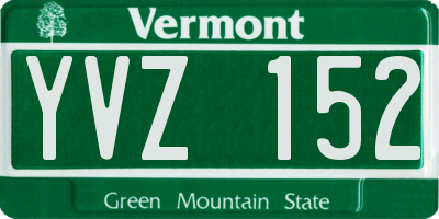 VT license plate YVZ152