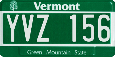 VT license plate YVZ156