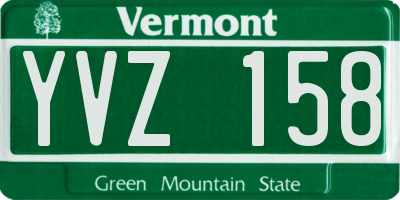 VT license plate YVZ158