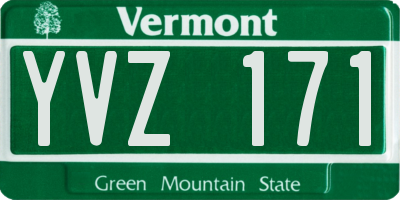 VT license plate YVZ171