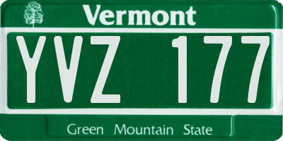 VT license plate YVZ177