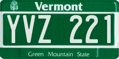 VT license plate YVZ221