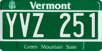 VT license plate YVZ251