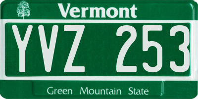 VT license plate YVZ253