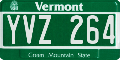 VT license plate YVZ264
