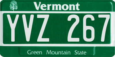 VT license plate YVZ267