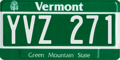 VT license plate YVZ271