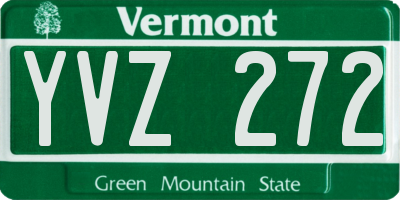 VT license plate YVZ272
