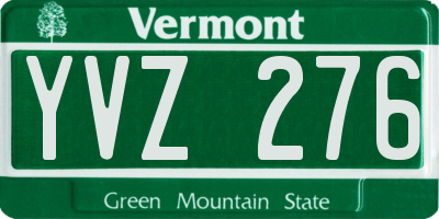 VT license plate YVZ276