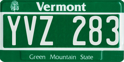 VT license plate YVZ283