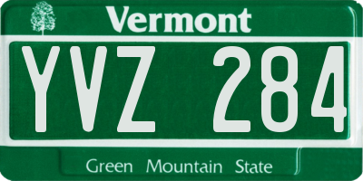 VT license plate YVZ284