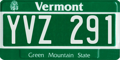 VT license plate YVZ291