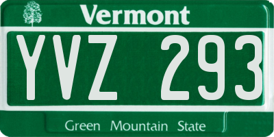 VT license plate YVZ293