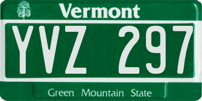 VT license plate YVZ297