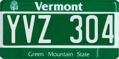VT license plate YVZ304