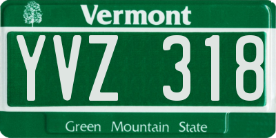 VT license plate YVZ318