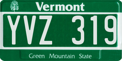 VT license plate YVZ319