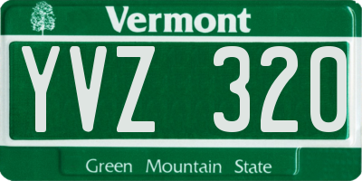 VT license plate YVZ320