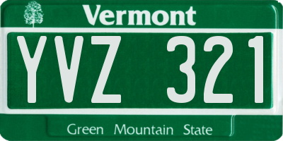 VT license plate YVZ321