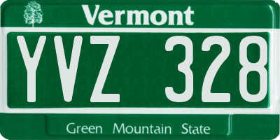 VT license plate YVZ328