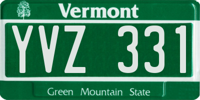 VT license plate YVZ331