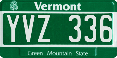 VT license plate YVZ336