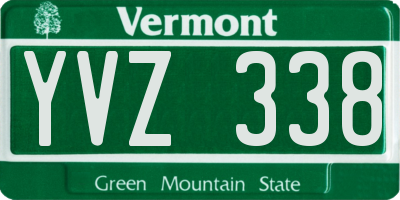 VT license plate YVZ338