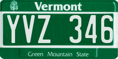 VT license plate YVZ346