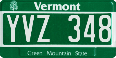 VT license plate YVZ348