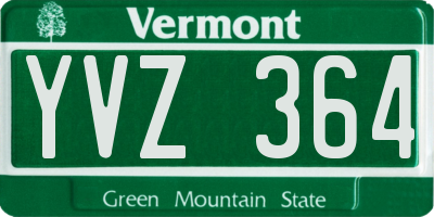 VT license plate YVZ364