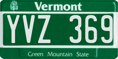 VT license plate YVZ369