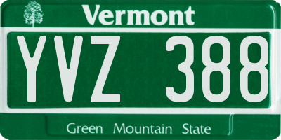 VT license plate YVZ388