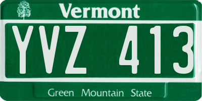 VT license plate YVZ413